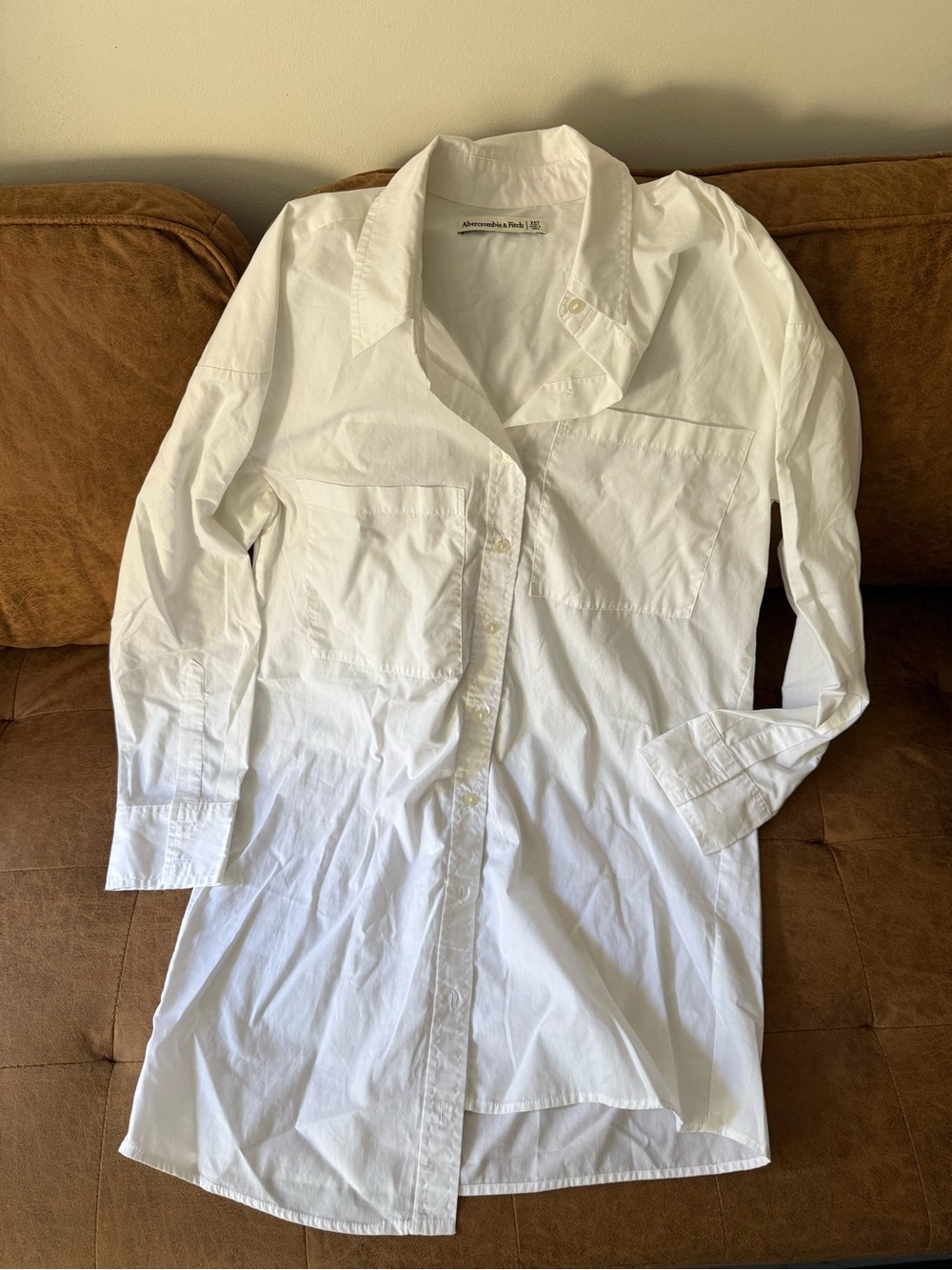 Abercrombie White Button-Up Shirt Dress